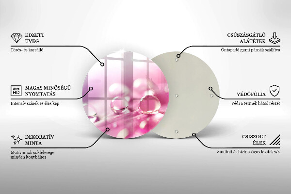 Tagliere in vetro Petali di fiori di rugiada
