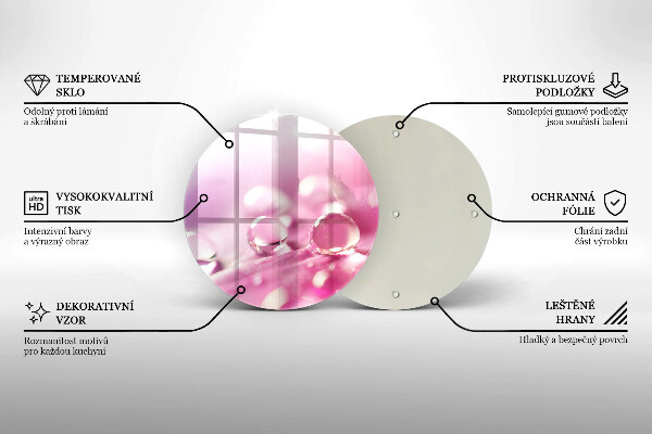 Tagliere in vetro Petali di fiori di rugiada