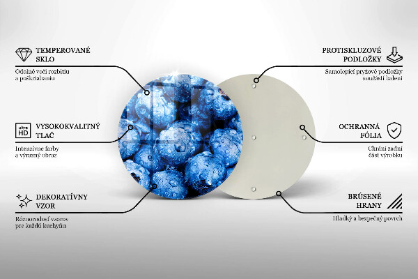 Tagliere in vetro Mirtilli succosi