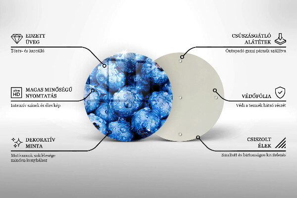 Tagliere in vetro Mirtilli succosi