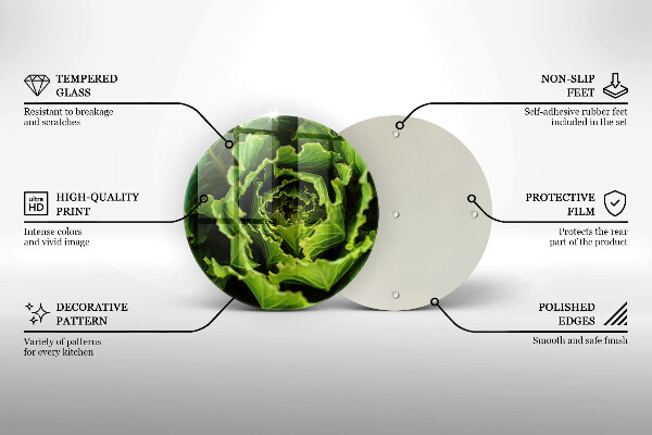 Tagliere in vetro Mangiare foglie di lattuga