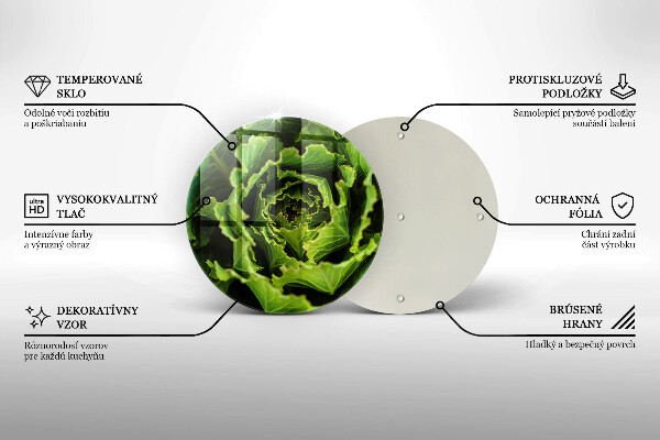 Tagliere in vetro Mangiare foglie di lattuga