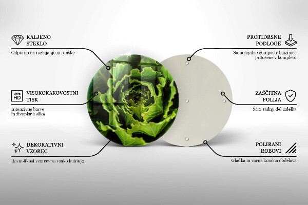 Tagliere in vetro Mangiare foglie di lattuga