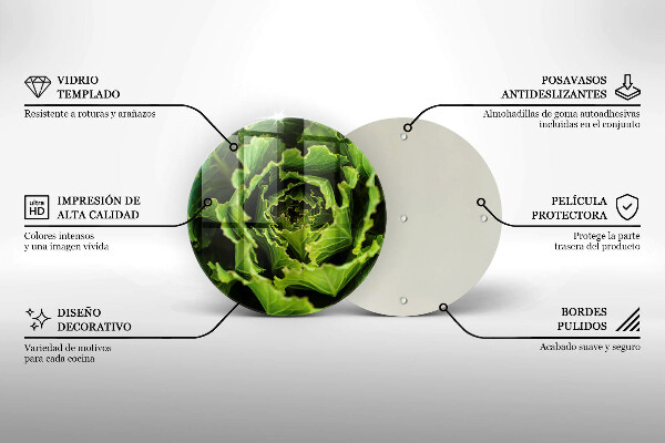 Tagliere in vetro Mangiare foglie di lattuga