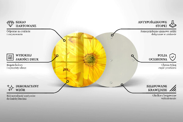 Tagliere in vetro Petali di fiori