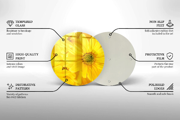 Tagliere in vetro Petali di fiori