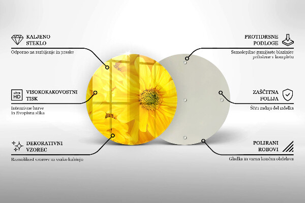 Tagliere in vetro Petali di fiori