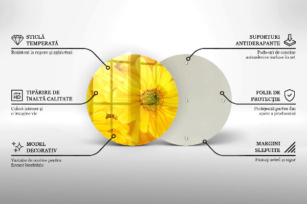 Tagliere in vetro Petali di fiori