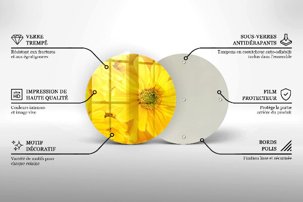 Tagliere in vetro Petali di fiori