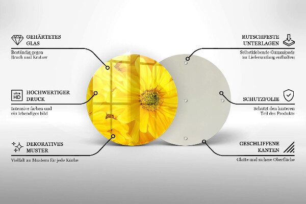 Tagliere in vetro Petali di fiori