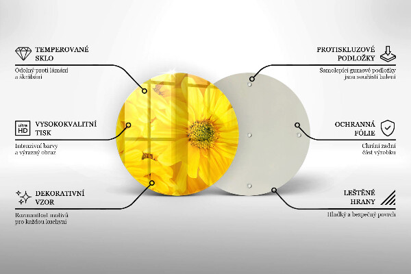 Tagliere in vetro Petali di fiori