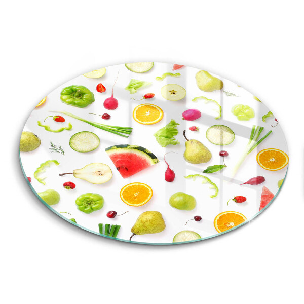 Tagliere in vetro Modello di frutta e verdura
