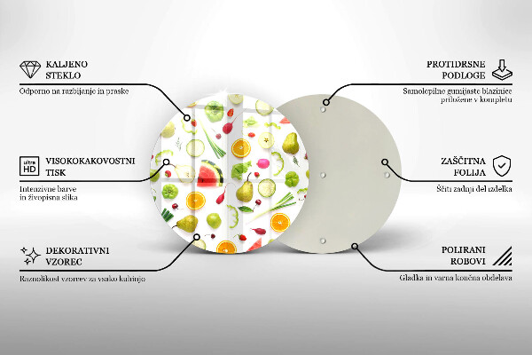 Tagliere in vetro Modello di frutta e verdura
