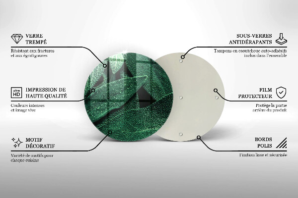 Tagliere in vetro Le foglie della pianta
