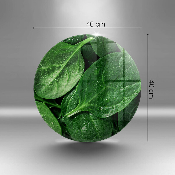 Tagliere in vetro Foglie di basilico