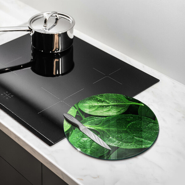 Tagliere in vetro Foglie di basilico