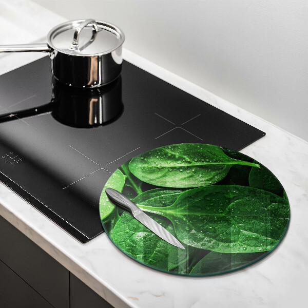 Tagliere in vetro Foglie di basilico