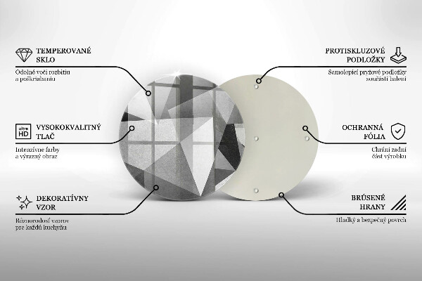 Tagliere in vetro Astrazione tagliente concreta