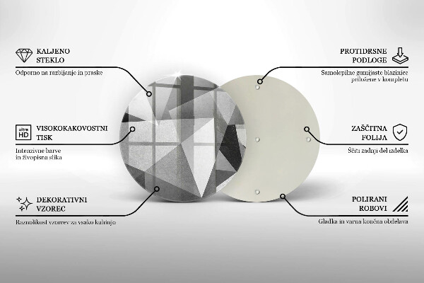 Tagliere in vetro Astrazione tagliente concreta