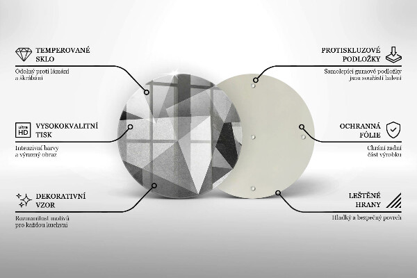 Tagliere in vetro Astrazione tagliente concreta