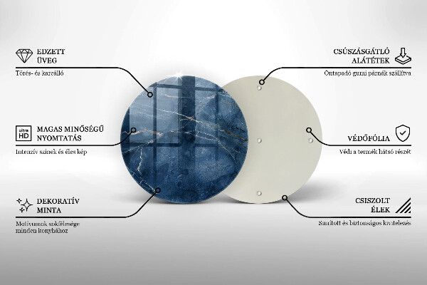 Tagliere in vetro Trama di pietra di marmo