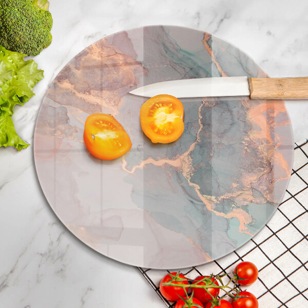 Tagliere in vetro Marmo con oro