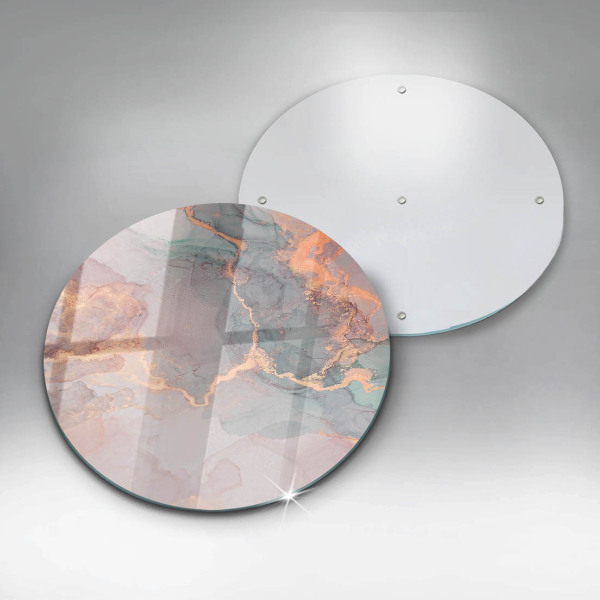 Tagliere in vetro Marmo con oro