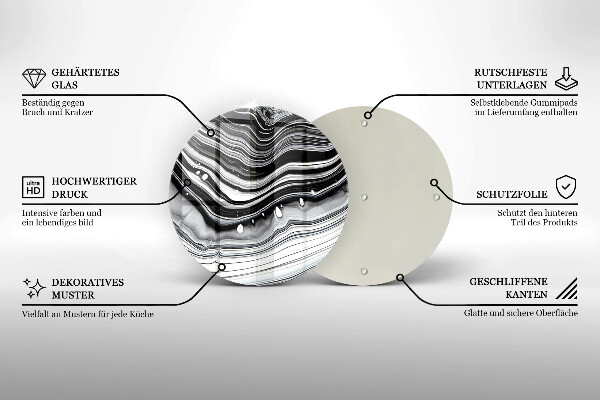 Tagliere in vetro Astrazione dell'inchiostro