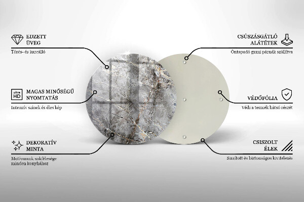Tagliere in vetro Trama di pietra
