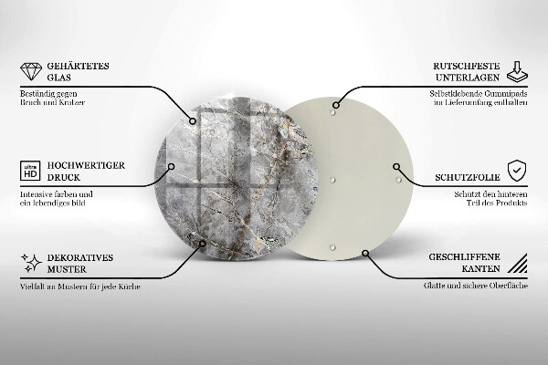 Tagliere in vetro Trama di pietra