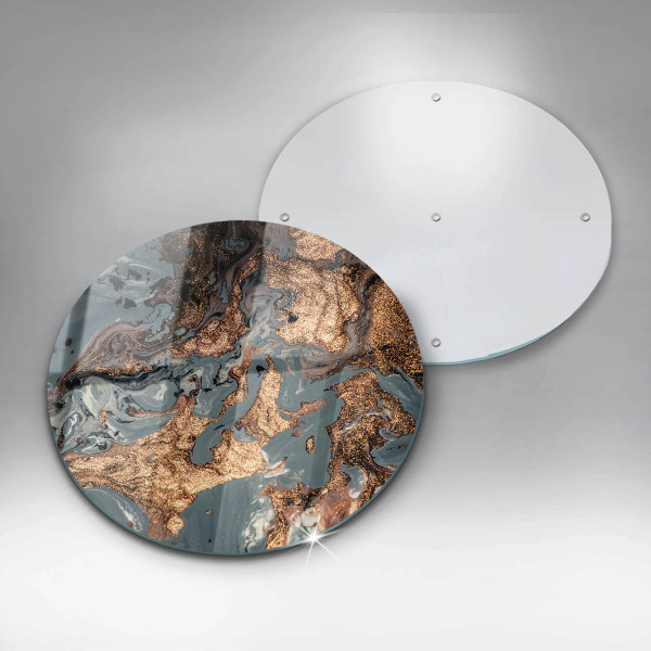 Tagliere in vetro Struttura in roccia dorata