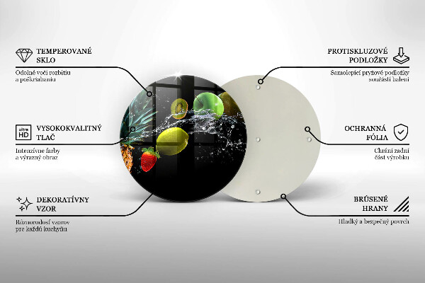 Tagliere in vetro temperato Frutta in acqua