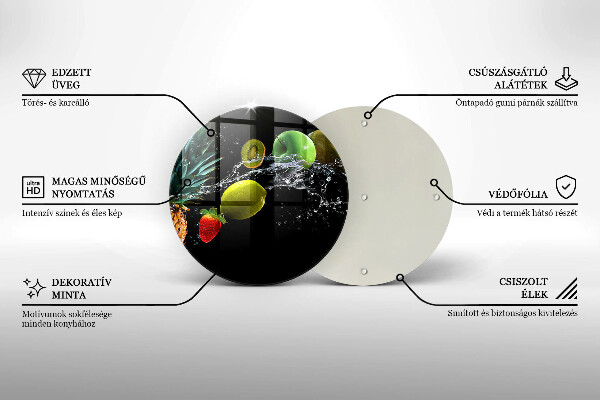 Tagliere in vetro temperato Frutta in acqua