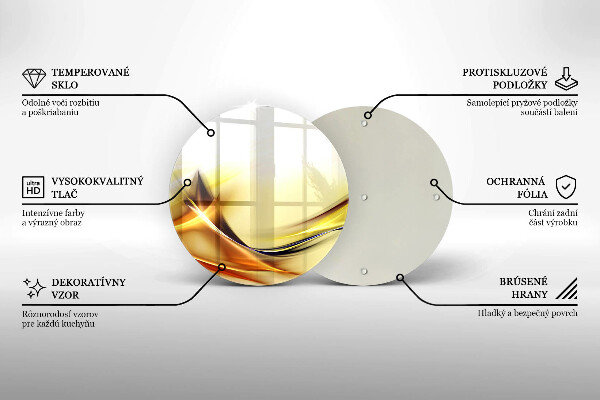Tagliere in vetro Linee astratte di luce