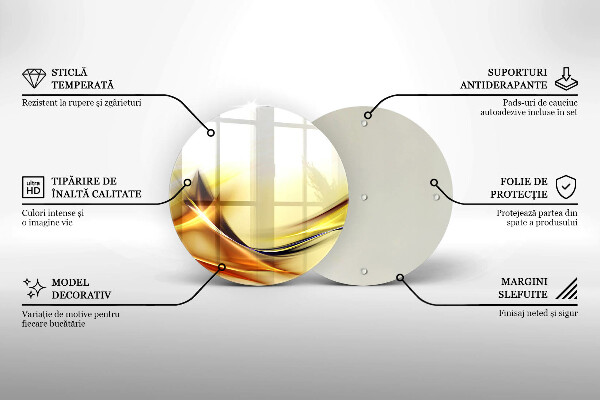 Tagliere in vetro Linee astratte di luce