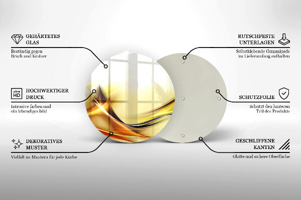 Tagliere in vetro Linee astratte di luce