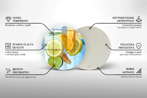 Tagliere in vetro Succosa acqua di agrumi