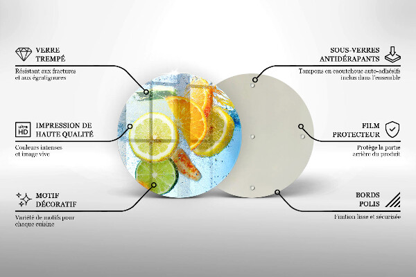 Tagliere in vetro Succosa acqua di agrumi