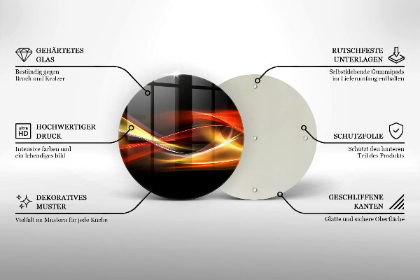 Tagliere in vetro Fumo e luce astratti