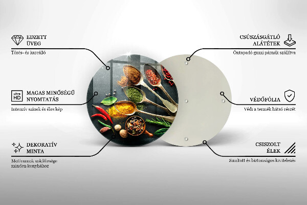 Tagliere in vetro Cucchiai da cucina di spezie