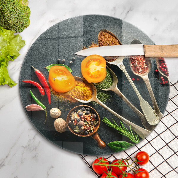 Tagliere in vetro Cucchiai da cucina di spezie