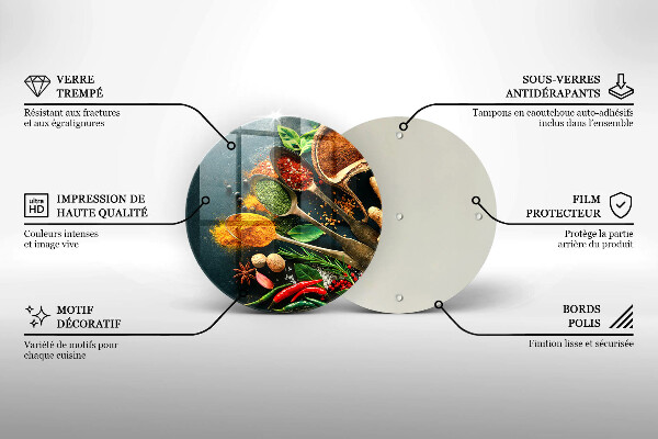 Tagliere in vetro Cucchiai per spezie da cucina