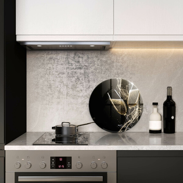 Tagliere in vetro Bicchieri di champagne