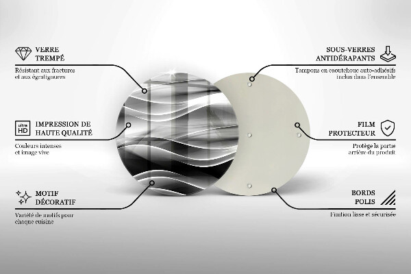 Tagliere in vetro Linee delicate di astrazione
