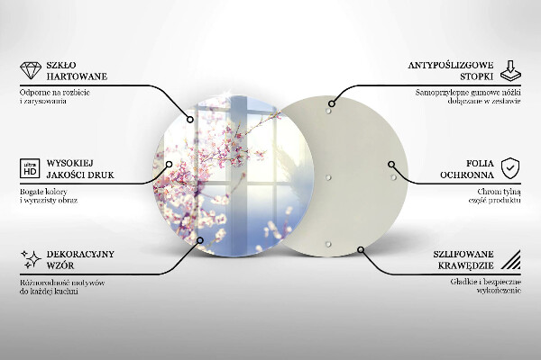 Tagliere in vetro Albero fiorito