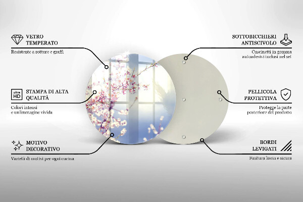 Tagliere in vetro Albero fiorito