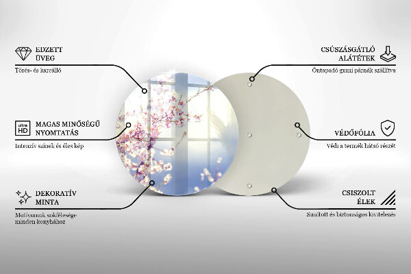 Tagliere in vetro Albero fiorito