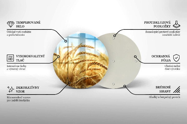 Tagliere in vetro Spighe di cereali nel campo