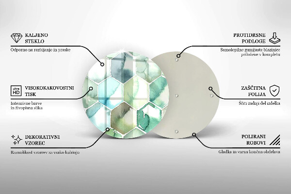 Tagliere in vetro Esagoni dell'acquerello