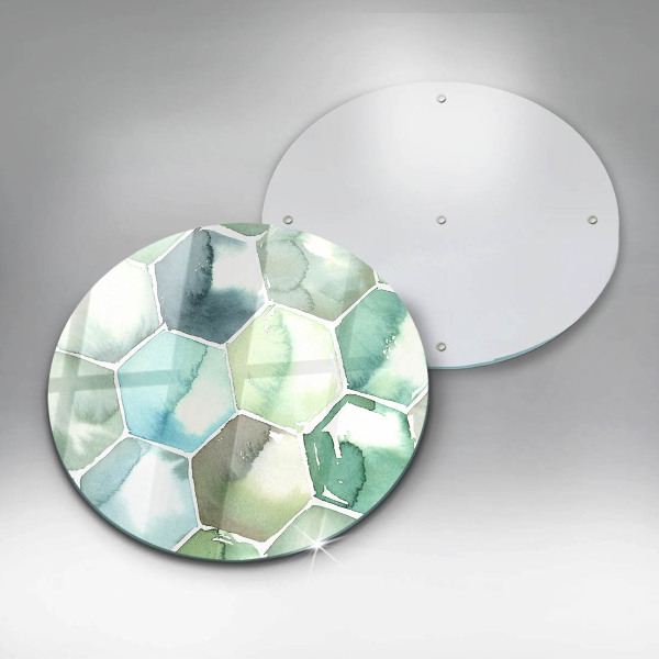 Tagliere in vetro Esagoni dell'acquerello